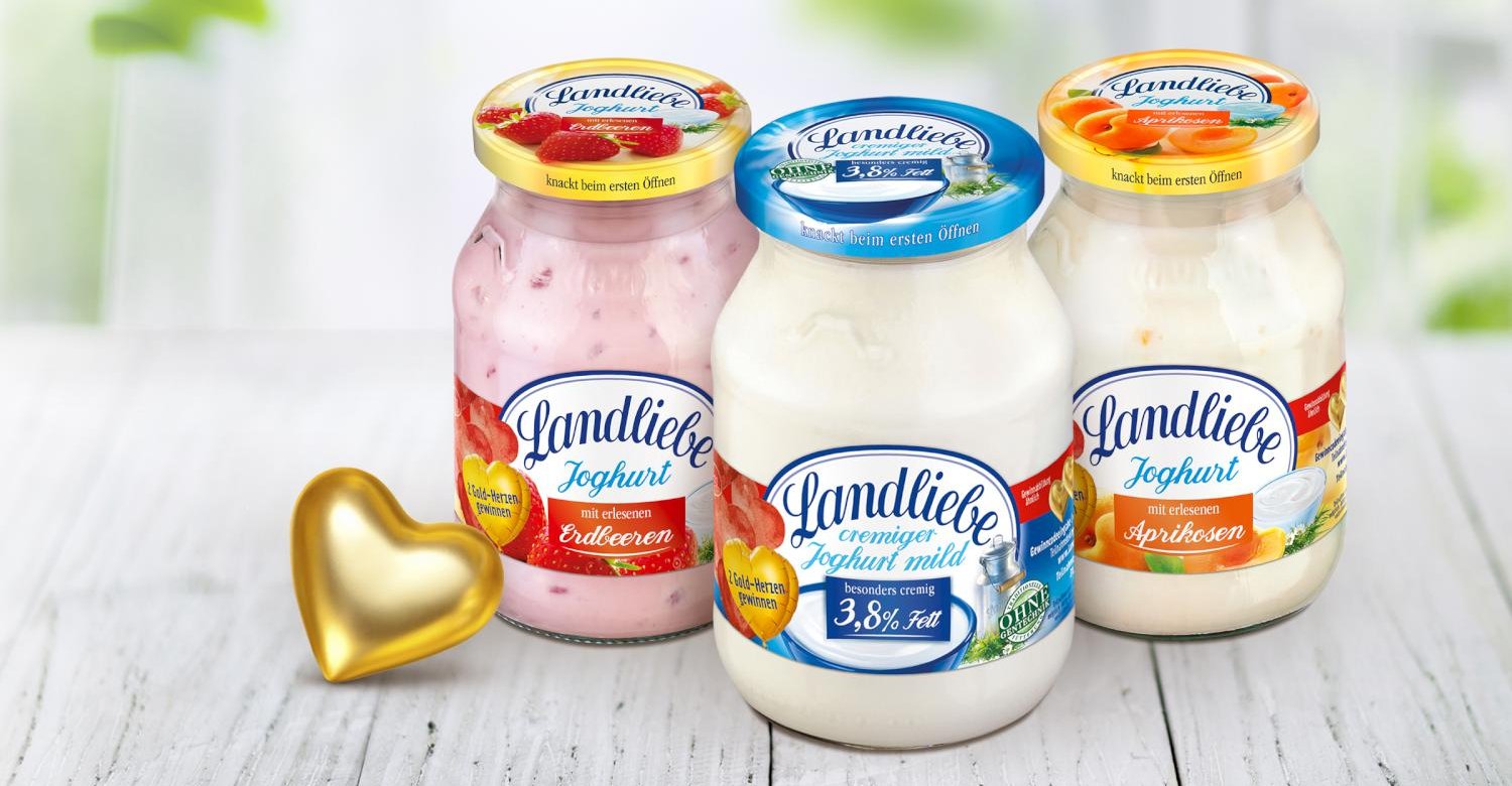 Landliebe yogurt autumn promo lovebrand launch graphic design branding strategy packaging design POS material logo design