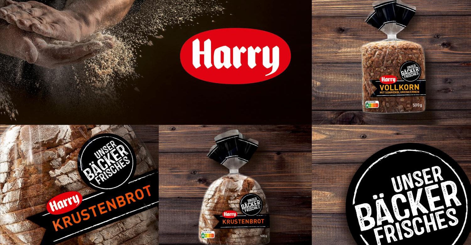 Harry Unser Baeckerfrisches Brot Relaunch Grafikdesign Branding-Strategie Verpackungsdesign Logodesign Line Extension