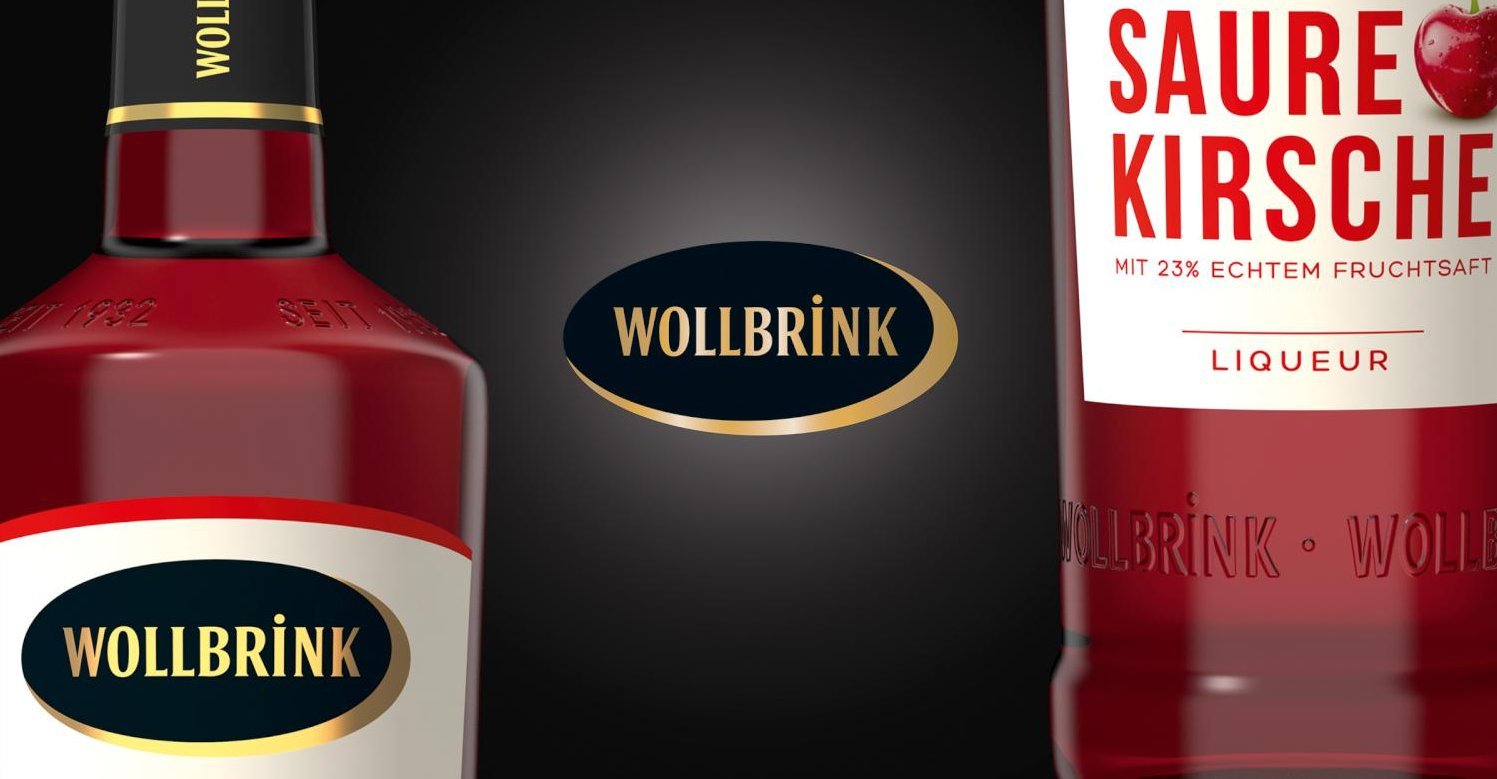 Wollbrink Saure Kirsche Likoer Formrelaunch Relaunch Grafikdesign Branding-Strategie Verpackungsdesign Logodesign Line Extension