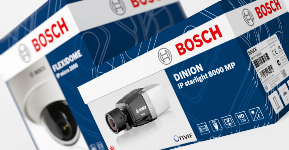 Bosch Security Global Packaging Relaunch Graphic Design Packaging Design Line Extension