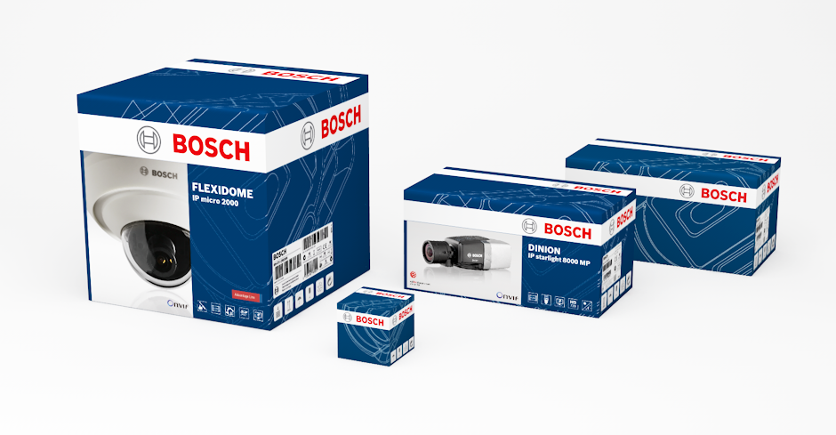 Bosch Security Global Packaging Relaunch Graphic Design Packaging Design Line Extension