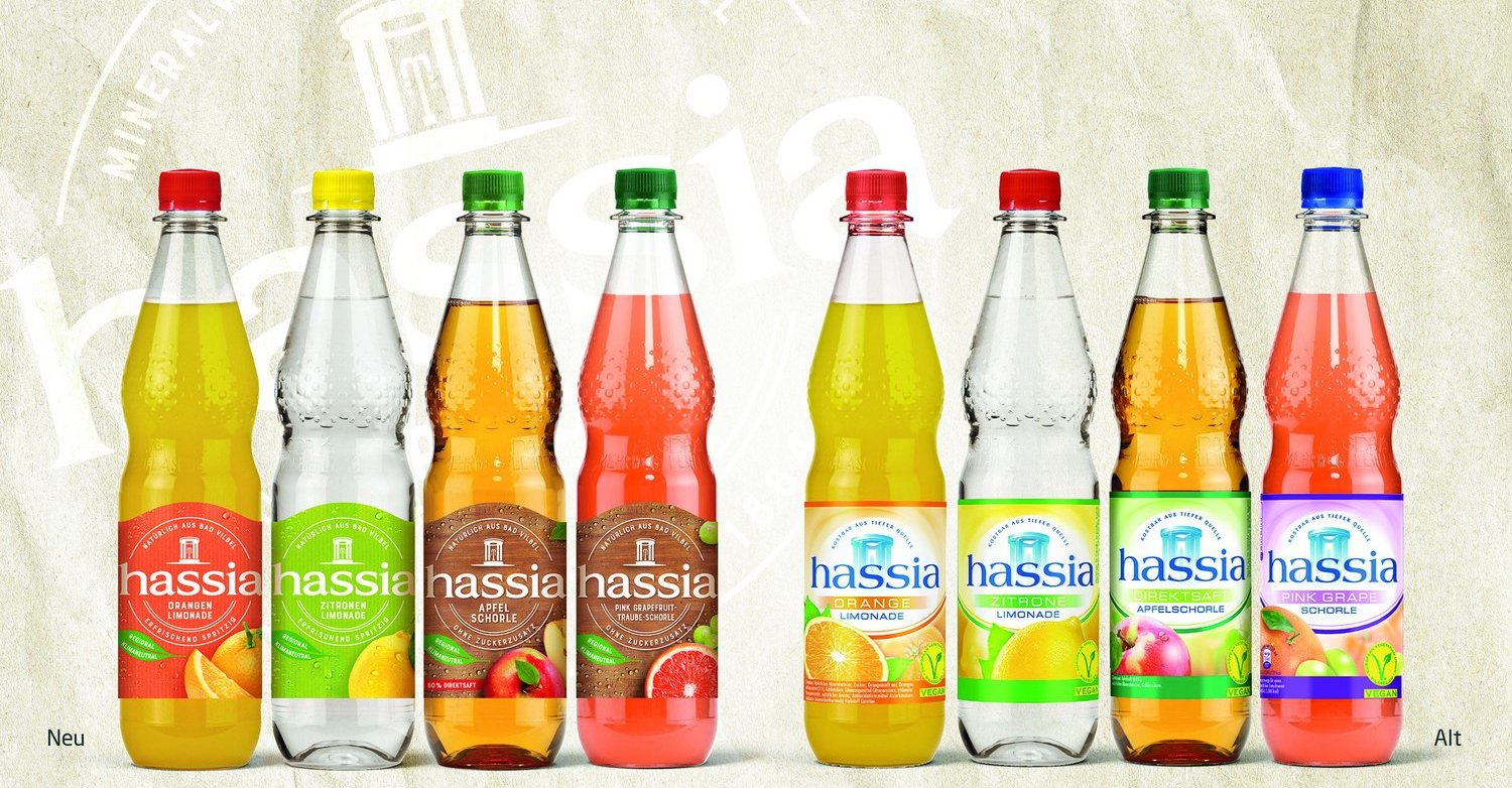 Hassia Mineralquellen Mineral Water Relaunch Graphic Design Branding Strategy Packaging Design Logo Design Line Extension