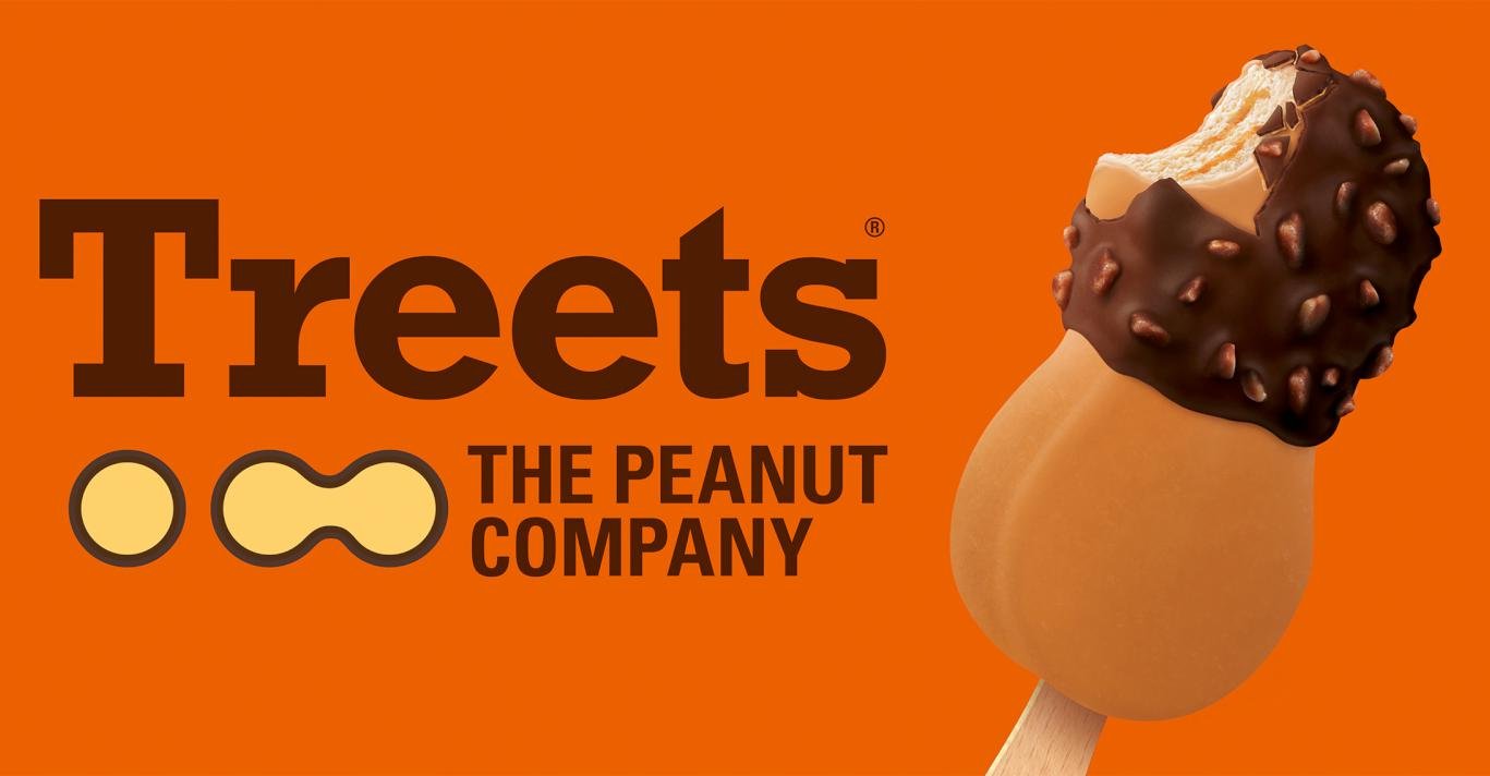 Treets Peanut Company ice cream launch graphic design branding strategy packaging design logo design line extension