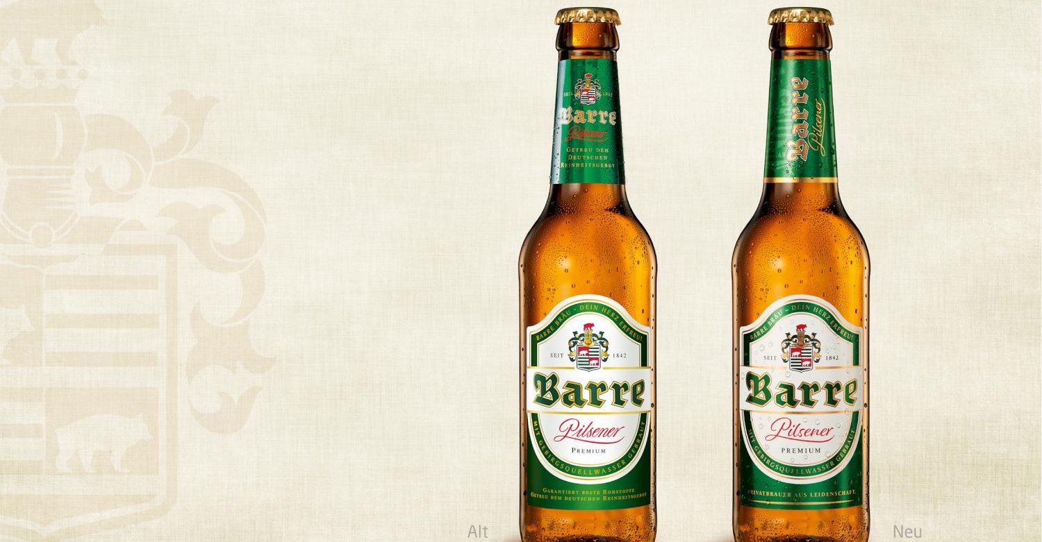 Barre Pilsner Bier Relaunch Grafikdesign Branding-Strategie Verpackungsdesign Logodesign Line Extension