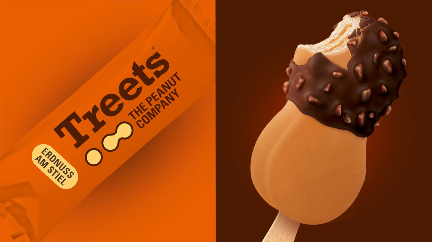 Treets Peanut Company Eis Launch Grafikdesign Branding-Strategie Verpackungsdesign Logodesign Line Extension