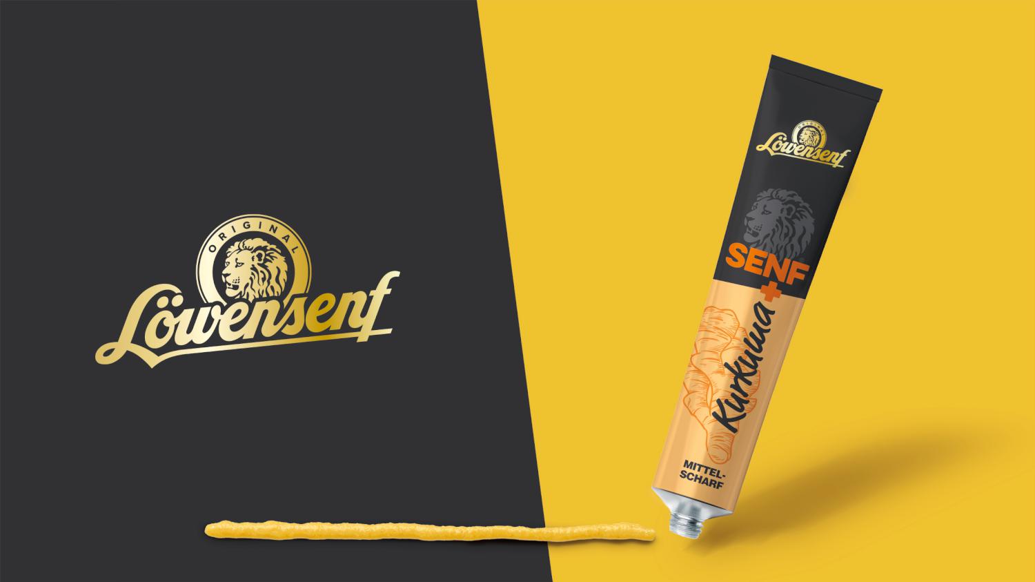 Develey Loewensenf Senf Launch Grafikdesign Branding-Strategie Verpackungsdesign Logodesign