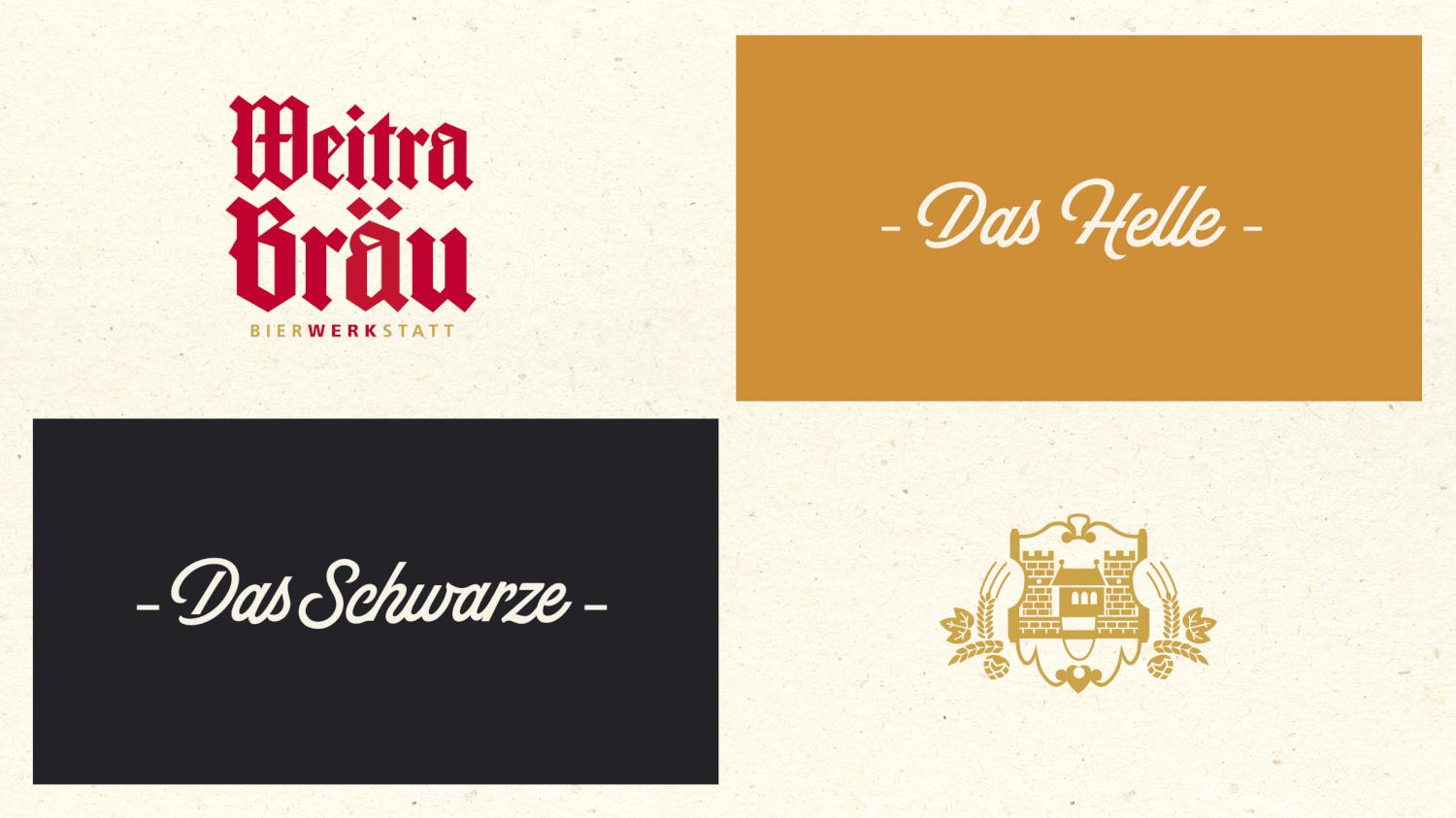 Weitra Braeu Bier Das Helle Das Schwarze Grafikdesign Verpackungsdesign Branding-Strategie Line Extension Logodesign